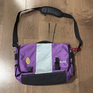 Timbuk2 Classic Messenger Bag Purple/Grey Yahoo Y2K Embroidered